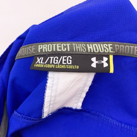 Under Armour Blue Half Zip Fleece Pullover Sweater Sz XL - Picture 3 of 4